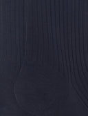 Calze lunghe uomo cotone blu tinta unita a coste - Gallo 1927 - Official Online Shop